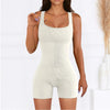 Women’s Romper Jumpsuit | Sleeveless Square Neck | Curve-Enhancing Fit