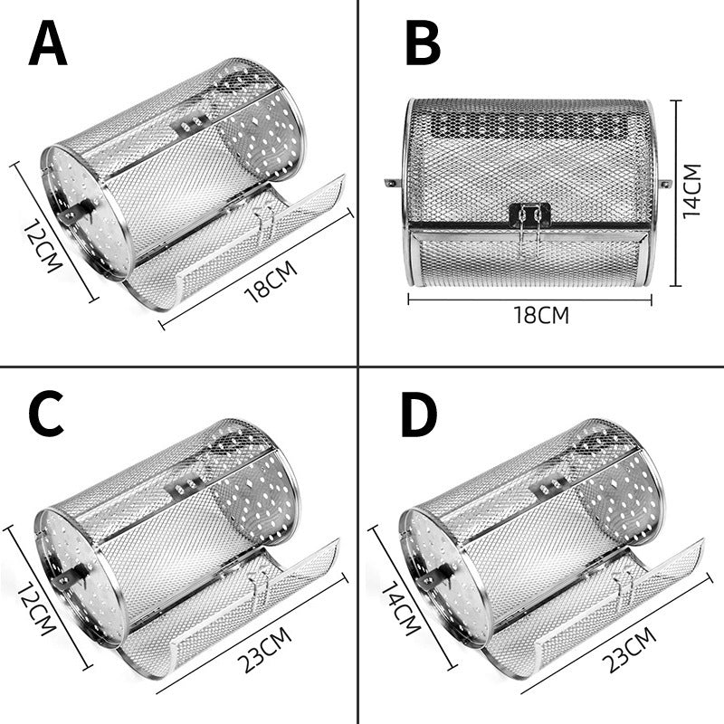 Rotating Baking Cage | 360° Air Fryer Basket | Stainless Steel | Multi-Food Compatible