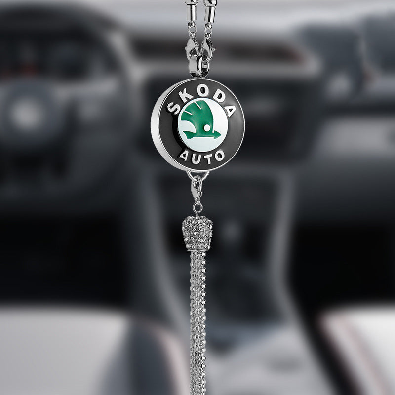 Car Rearview Mirror Pendant | Sparkling Rhinestone Accessory | Zinc Alloy | 100g