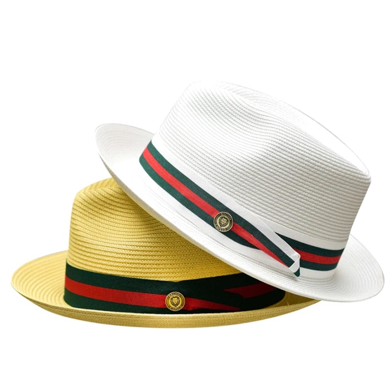 Men’s Fedora Hat | Lightweight Natural Poly Braid | 2.25" Snap Brim | Grosgrain Band & Cotton Sweatband