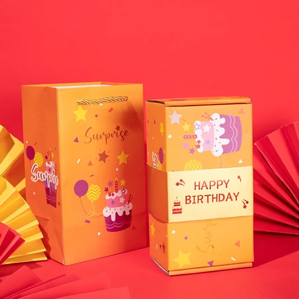 Pop-Up Surprise Gift Box | Spring-Loaded Cubes | Hidden Compartment | Reusable Party Gift Box | For All Occasions