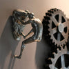 Wall Climbing Man Sculpture | Modern Resin Wall Art Decor | Creative Hanging Statue