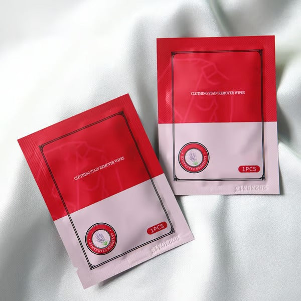 Portable Stain Remover Wipes | Travel-Friendly | Lavender Scent | 3-Year Shelf Life