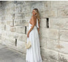 Heidi Fashion | Deep-cut Halter Dress with Slit