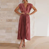 Casimir | Damen Elegantes V-Ausschnitt Kleid | Ärmellos