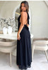 Heidi Fashion | Deep-cut Halter Dress with Slit