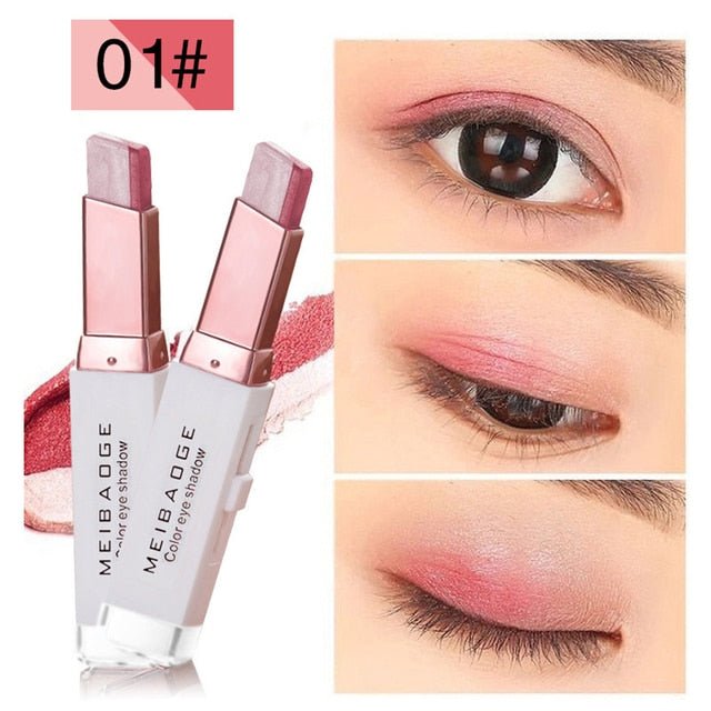 Double Color Glitter Eye shadow Stick