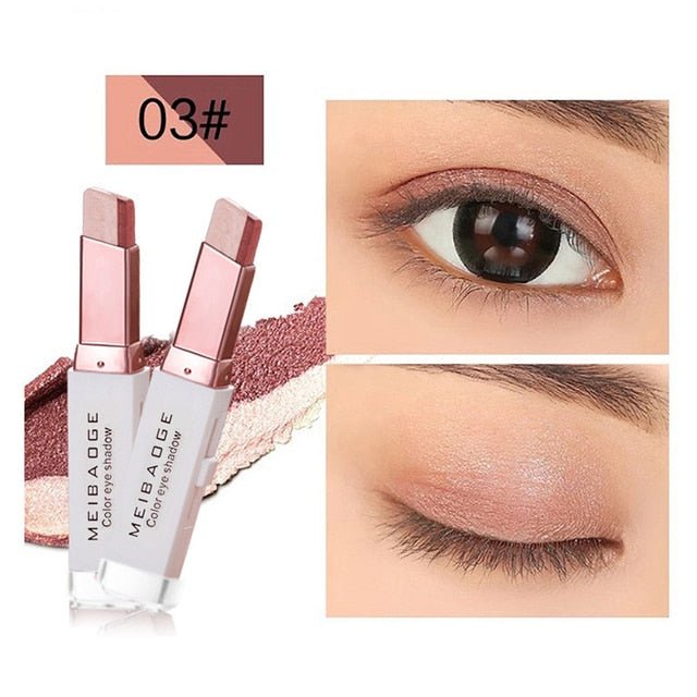 Double Color Glitter Eye shadow Stick