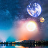 Earth & Moon Projector Lamp | LED Night Light | Cosmic Ambiance with Multiple Modes
