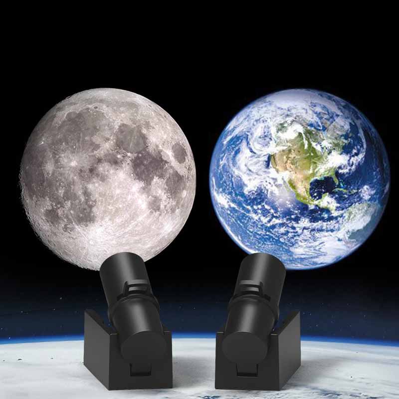 Earth & Moon Projector Lamp | LED Night Light | Cosmic Ambiance with Multiple Modes