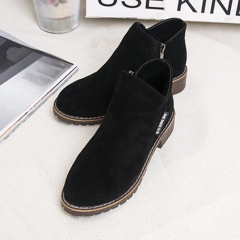 Women’s Ankle Boots | Thick Sole | Cushioned Insole for All-Day Comfort