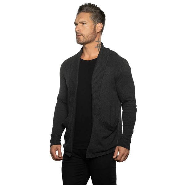 Men’s Cardigan Sweater | Slim Fit | Lightweight Knit with Shawl Collar | Everyday Layer