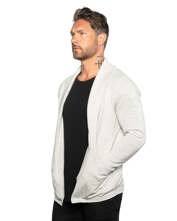 Men’s Cardigan Sweater | Slim Fit | Lightweight Knit with Shawl Collar | Everyday Layer