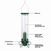 Squirrel-Proof Bird Feeder | Spinning Tube Feeder with 4 Ports & 5 lb Seed Capacity