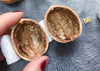 Miniature Walnut House Ornament | Handmade Gift | Clay & Wood Details with Light-Up Design