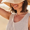 Avencea | Sleeveless Dress Made of 100% Cotton and Linen for Women