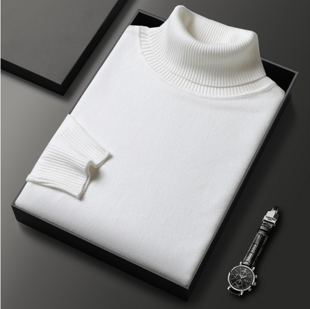 Men’s Turtleneck Sweater | Soft Cashmere Blend | Warm Winter Pullover | Classic Fit