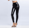 Women’s Faux Leather Leggings | High-Waist Sculpting Fit | Breathable Stretch Fabric
