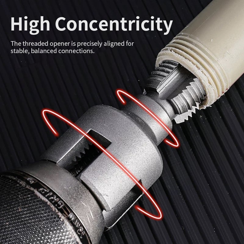 Pipe Threading Tool | Dual-Function Internal & External Threads | 40Cr Alloy Steel | 1/2" or 3/4"