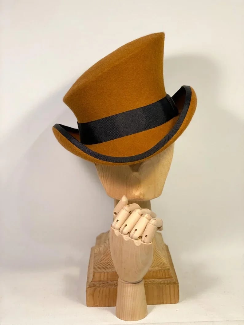 Men’s Asymmetric Top Hat | 100% Wool | Handcrafted Artisan Design