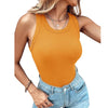 Women’s Seamless Support Tank Top | Built-In Bra | Ribbed Stretch Knit