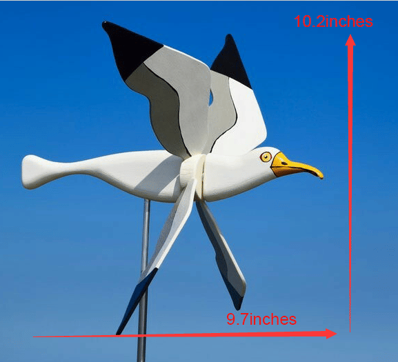 Handmade Garden Windmill | WhimsyMill™ Bird & Animal Design | Wood & Stainless Steel | Outdoor Décor