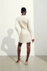 Women’s Rib-Knit Dress | Long Sleeve Slim Fit | Round Neck with Slit Cuffs
