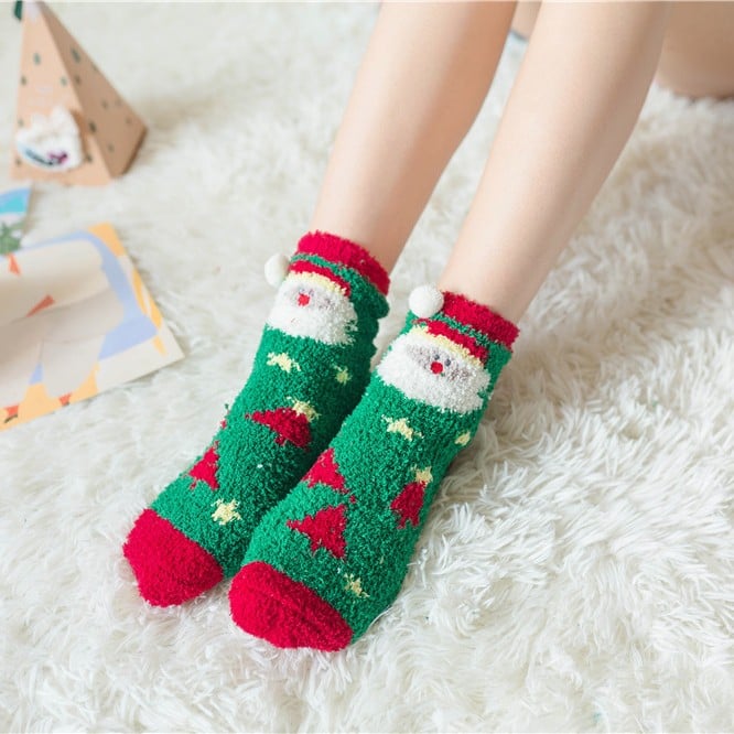 MerryFeet™ Cozy Christmas Socks | Plush Coral Fleece | Warm Winter Gift Box
