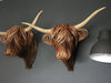 Hand-Woven Wall Art Sculpture | Highland Cattle Design | Rustic Handmade Home Decor | 11.8 × 8.6 in