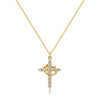 Unisex Pendant Necklace | Crown & Cross Symbol | Faith-Inspired Jewelry Gift