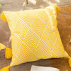 Yellow Geometric Embroidery Cushion Covers