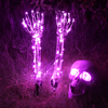 Halloween Yard Decoration | Light-Up Skull & Skeleton Arms | 8-Mode LED Outdoor Prop
