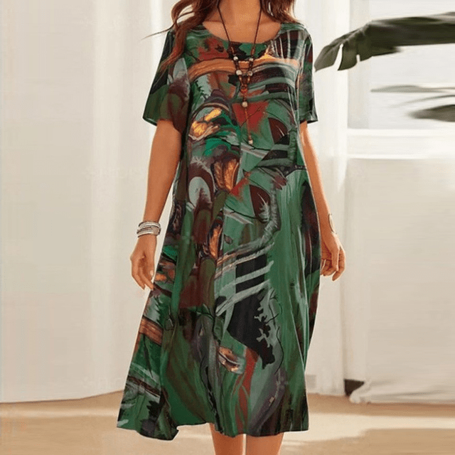 Elizabeth - Elegant Dress with Floral Pattern