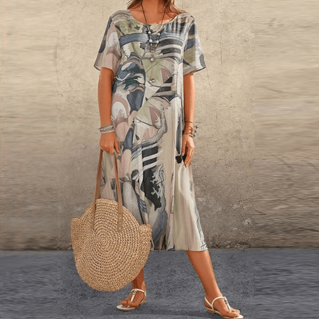 Elizabeth - Elegant Dress with Floral Pattern