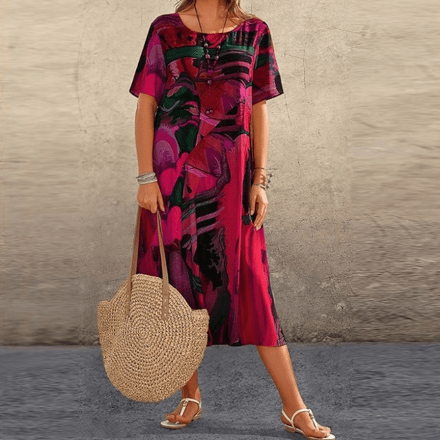 Elizabeth - Elegant Dress with Floral Pattern