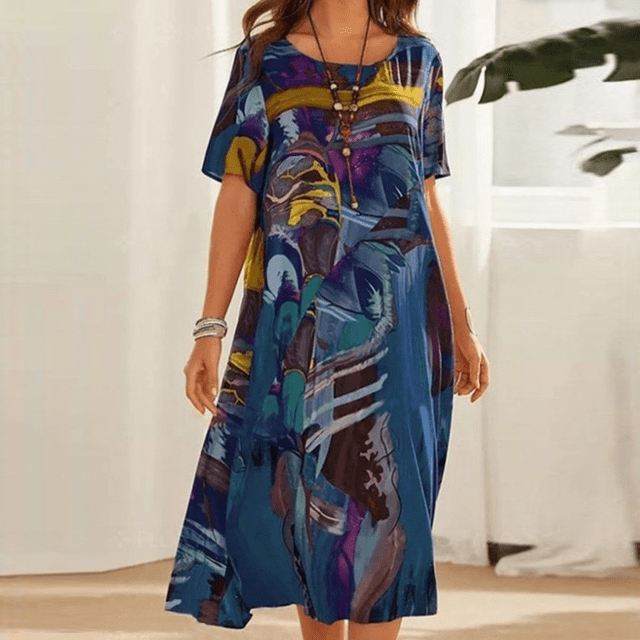 Elizabeth - Elegant Dress with Floral Pattern