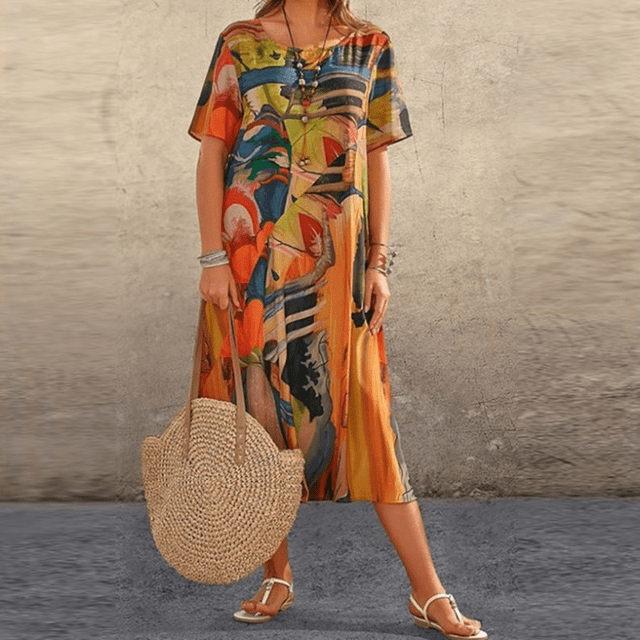 Elizabeth - Elegant Dress with Floral Pattern