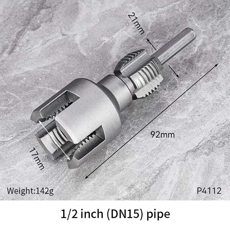 Pipe Threading Tool | Dual-Function Internal & External Threads | 40Cr Alloy Steel | 1/2" or 3/4"