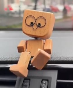 Handmade Wooden Sway Figure | Motion Bobble Ornament | Desk & Car Decoration