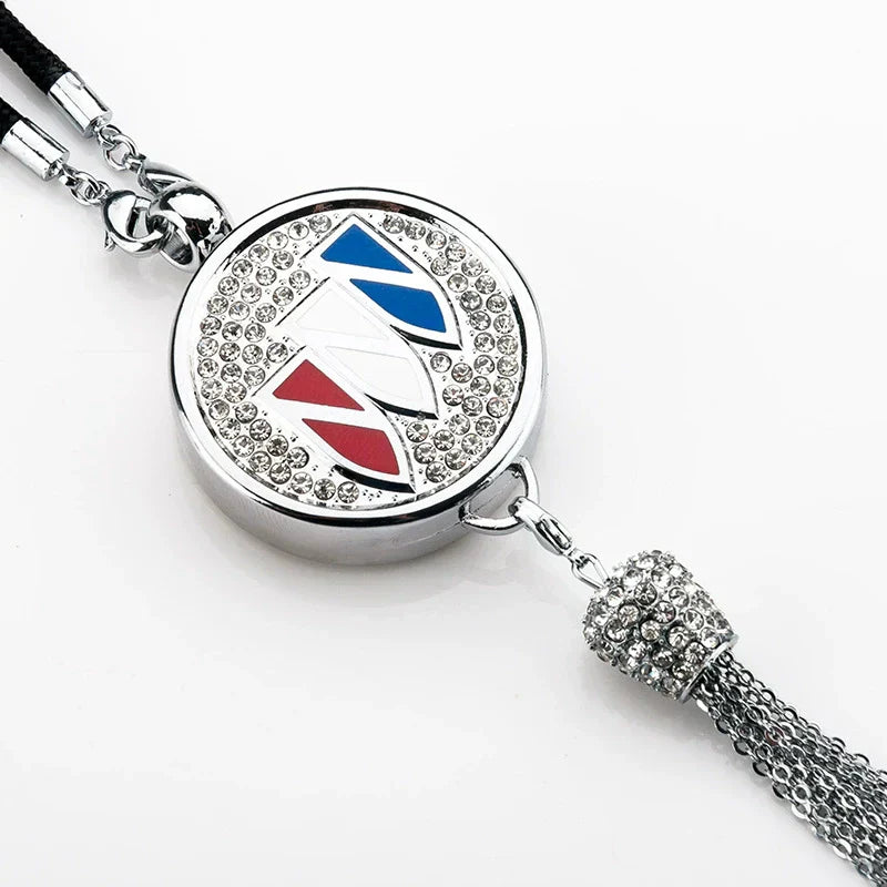 Car Rearview Mirror Pendant | Sparkling Rhinestone Accessory | Zinc Alloy | 100g