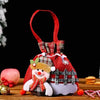 Christmas Gift Bags | Reusable Fabric with Drawstring | Santa, Snowman & Reindeer Patterns | 2 Sizes