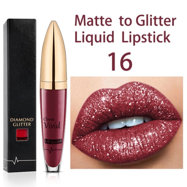 Lip Gloss Set | Long-Lasting Matte & Glitter Finish | 18 Colors | Waterproof