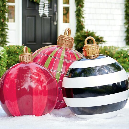 Christmas Inflatable Decoration Ball | Outdoor Yard Ornament | 60cm PVC
