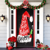Christmas Door Cover | Santa & Gingerbread Design | Festive Entrance Decoration | Easy Installation | 36×80 in