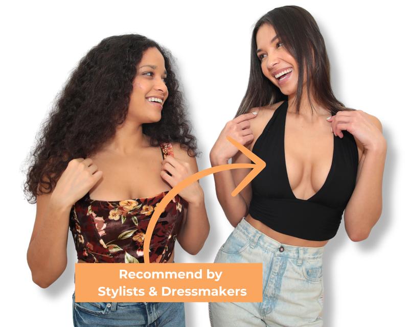 Women’s Invisible Push-Up Bra Inserts | Reusable Adhesive | Deep V Lift