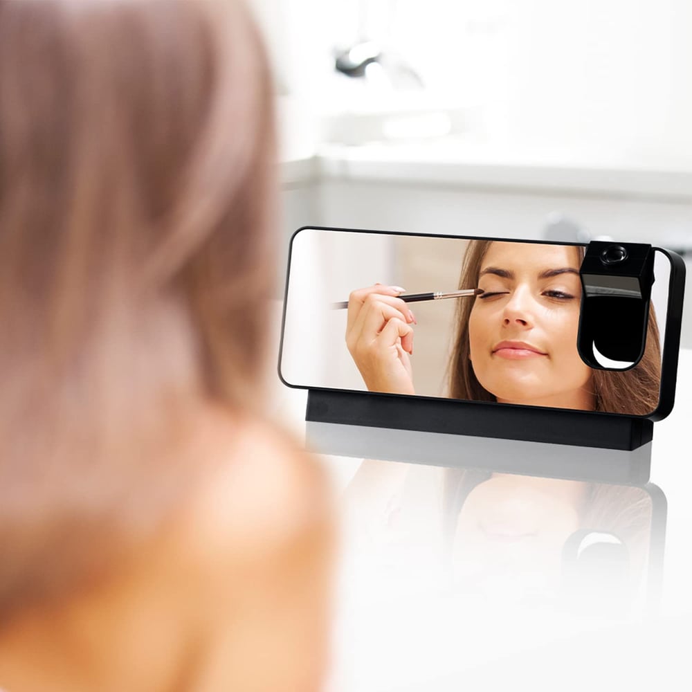 Projection Alarm Clock | LED Display with Mirror Surface | Dual Alarms & Temperature | 19cm