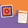 Crochet Pattern Card Deck | 50 Portable Stitch & Color Design Cards + Guide Booklet