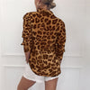 LeoLana™ – Elegant Women's Long Sleeve Blouse with Leopard Print