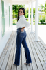 Women’s Bootcut Jeans | High-Rise Stretch Denim | Flattering Slim Fit | Frayed Hem