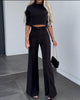 Women’s Two-Piece Suit Set | Tailored Jacket & High-Waist Pants | Elegant & Versatile